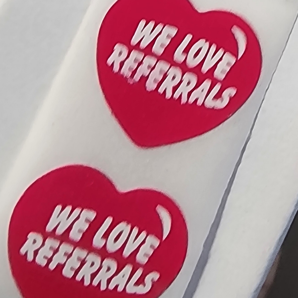NWT Box 500 We Love Referrals Stickers